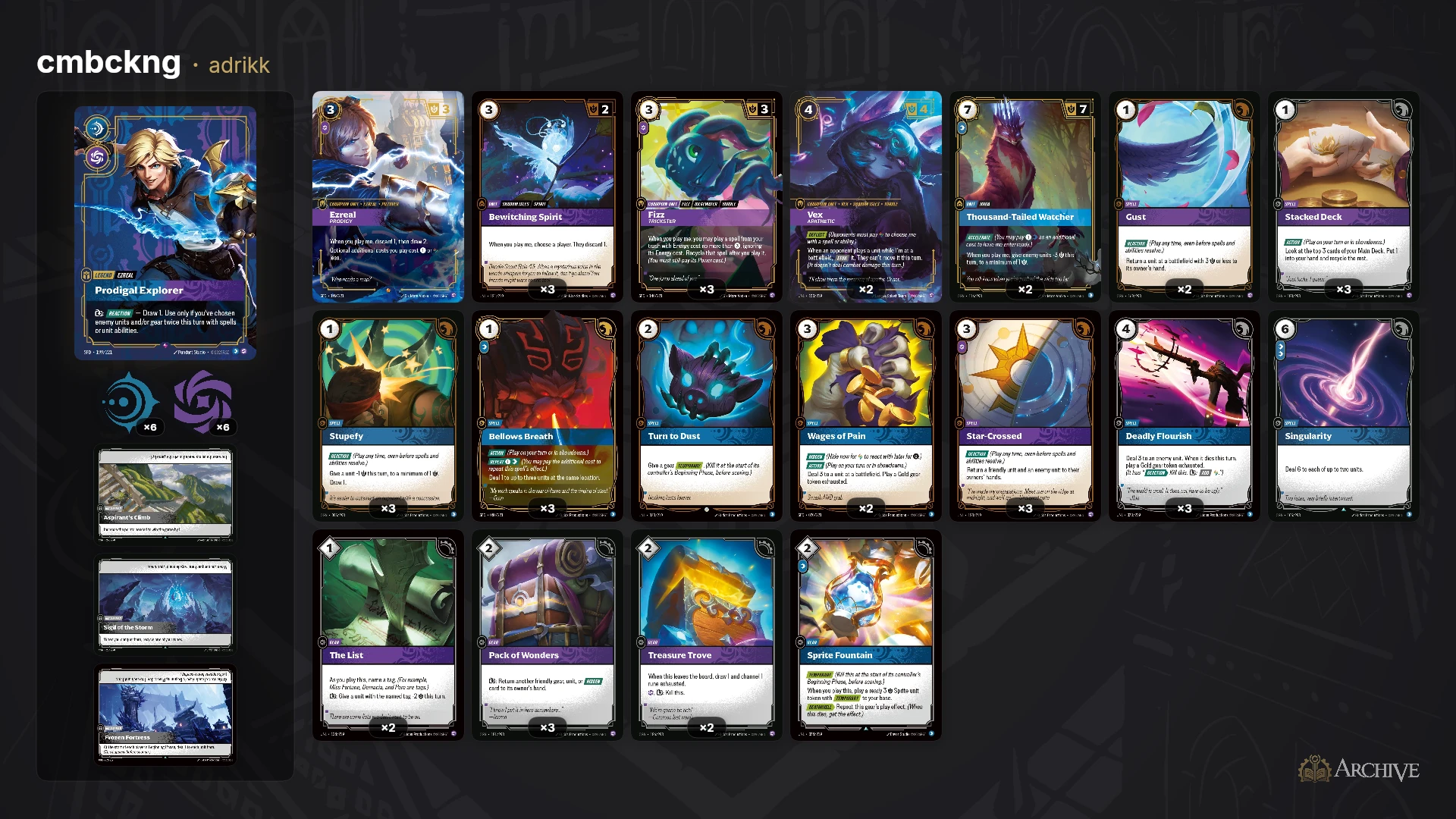 Comeback King decklist