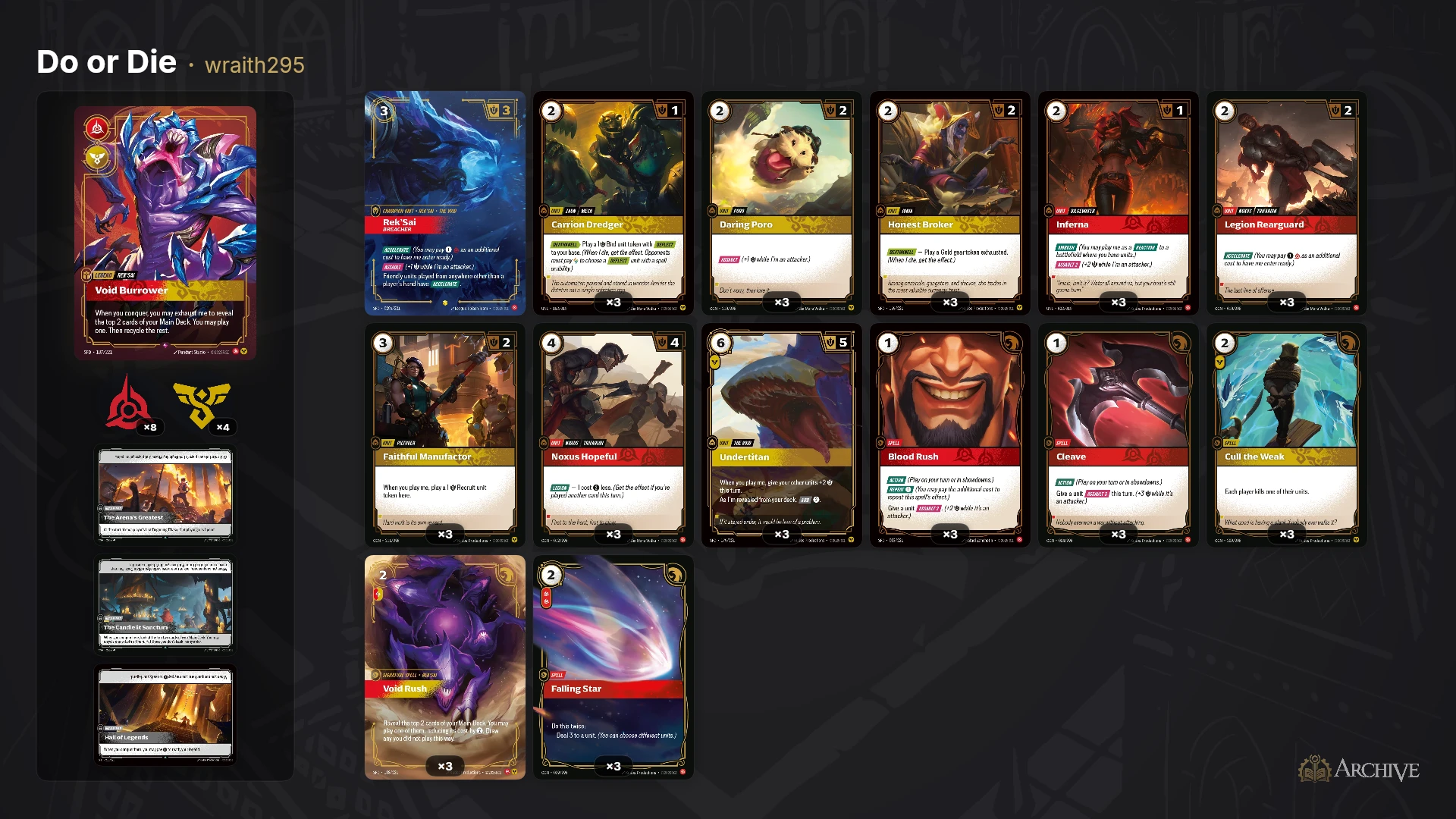 Wraith decklist
